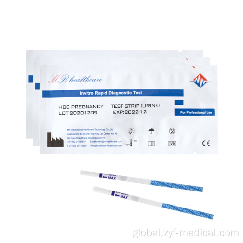 HCG Urine Test Kit CE mark hcg strips,one step early pregnancy testing Factory